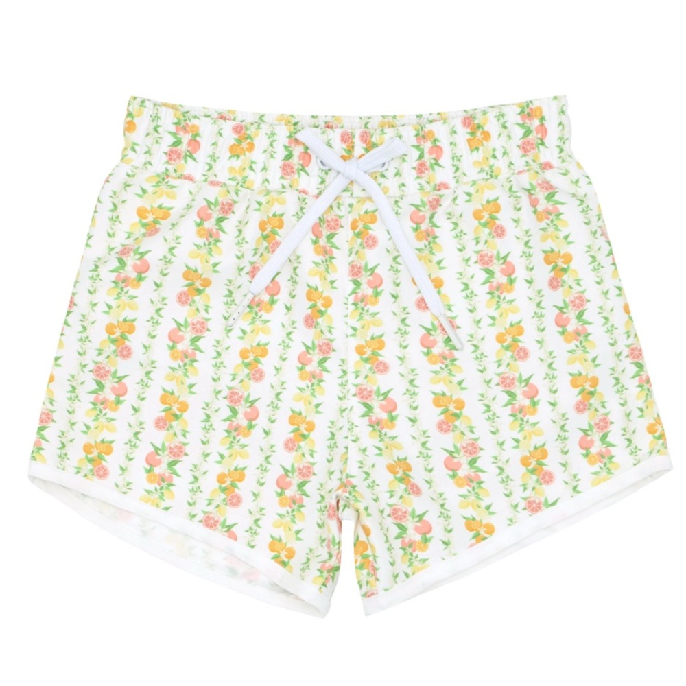 Linear citrus boardie swim short